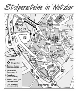 Lageplan der Stolpersteine