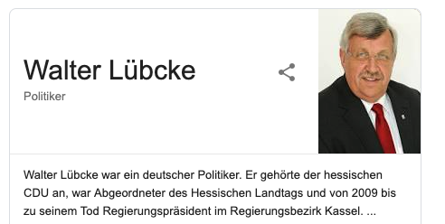 in Gedenken an Walter Lübcke